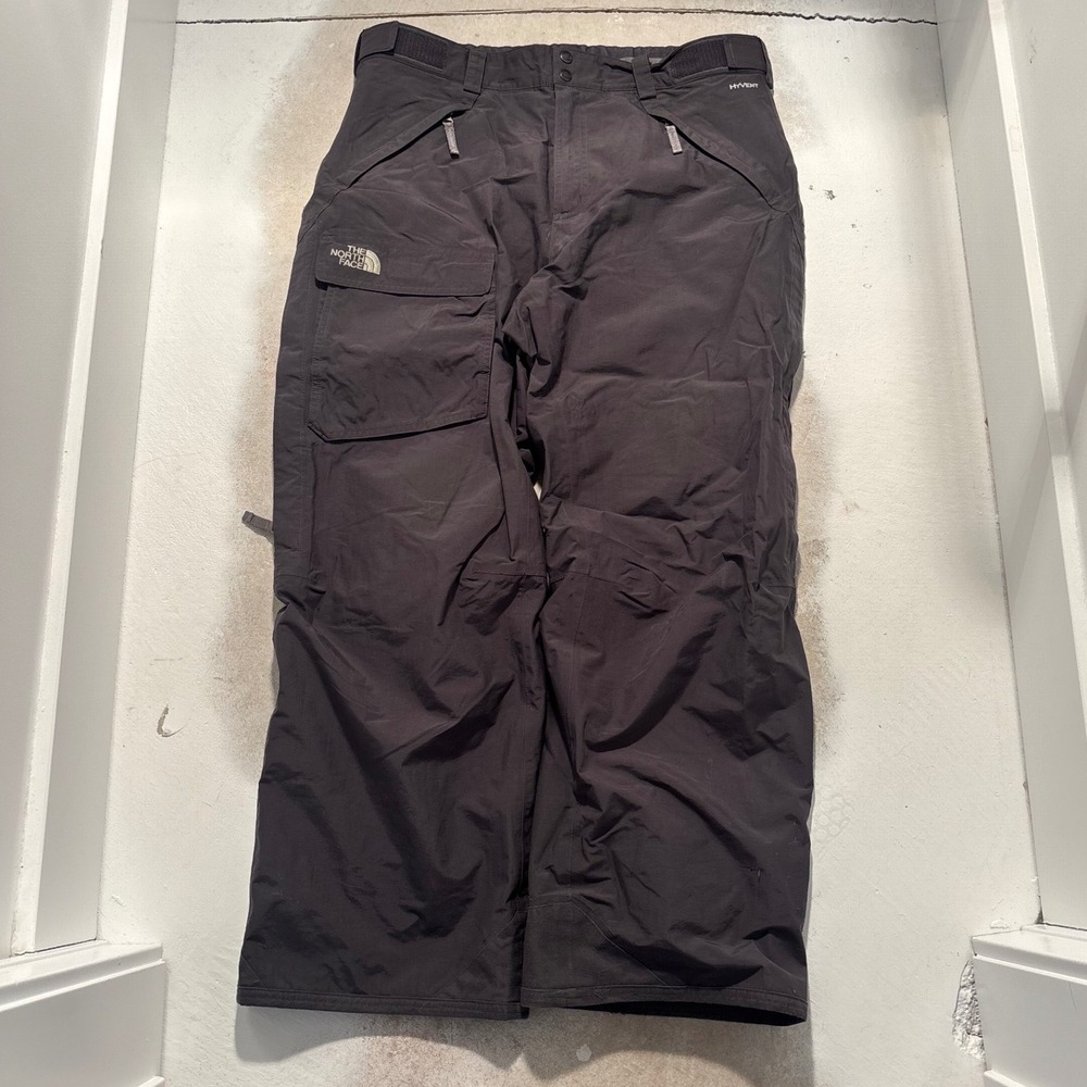 The North Face HyVent Mens Black Ski Snowboard Pants Cargo Large L/G